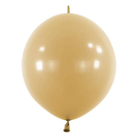 Balony lateksowe z łącznikiem Brązowe, Decorator Fashion E-Link Mocha Brown, 15cm, 100 szt.