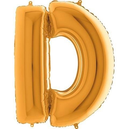 40 foil balloon letter 'D gold