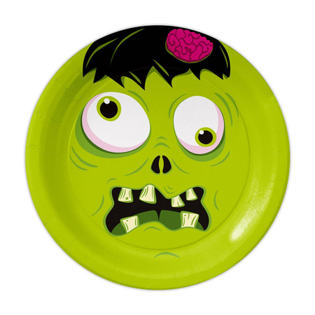 Halloween-Monster 18cm 6 Stk. Pappteller.