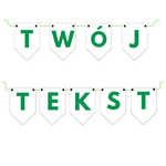 Personalized Flag Banner with Green Letters – Custom Garland