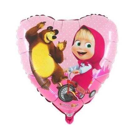 The foil balloon Masha and bear - 46 cm Grabo Heart