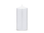 Matte white candle, 12 cm