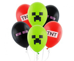 Gemar Latex Balloons, Minecraft Blocks, Premium, 30 cm, 6 pcs