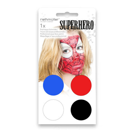 Face paintings, Spiderman 4 colors