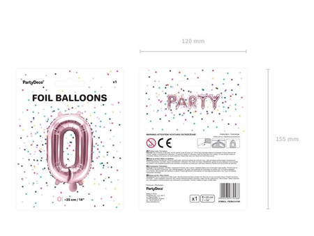 Letter O Foil balloon, 35cm, Rose Gold rose gold