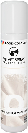 Zamsz w Sprayu 100ml Biały - Barwnik Aksamitny Velvet Spray do Tortów i Deserów