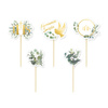 IHS Eukaliptus Communion Toppers, 5 pcs