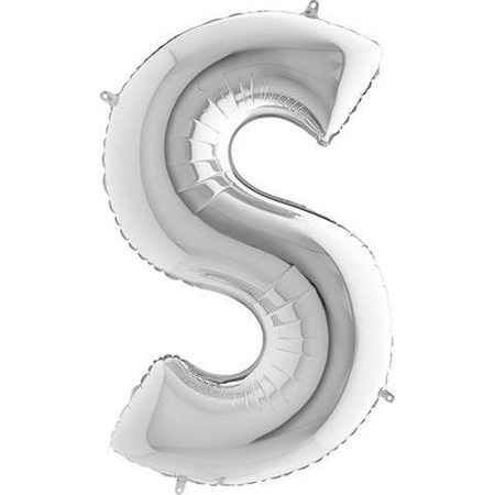 Balloon Letter foil 40 S Silver