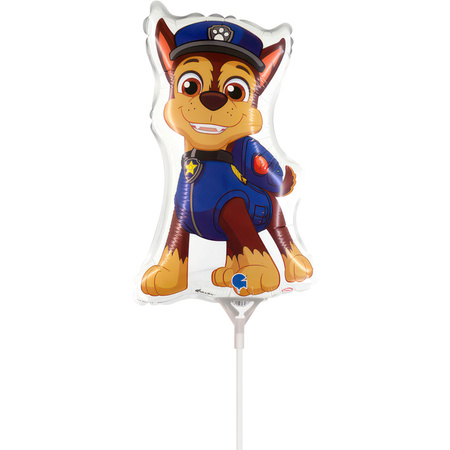Paw Patrol Chase Folienballon mini, am Stiel 35 cm
