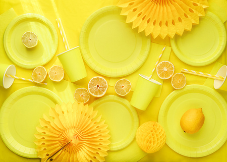 Paper napkins Yellow 33x33cm 20 pcs