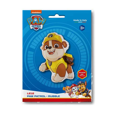 Foil balloon Rubble Paw Patrol, 74 cm packed