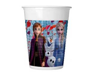 Frozen Plastikbecher, Gefroren 2, 200 ml, 8 Stück.