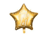Balon foliowy Sto lat! Złota gwiazda 40 cm