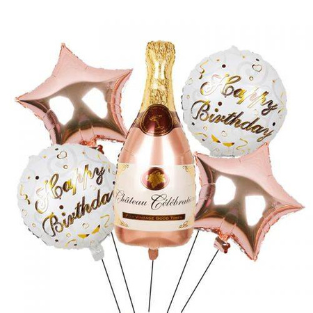 Balloon Foil - Bottle of Champagne, green, 100cm