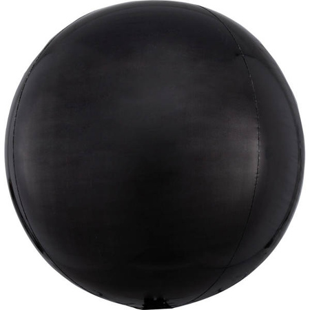 Balon Orbz kula czarna 3D 40 cm (pakowany)