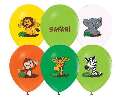 Safari-Tier-Ballons 30cm, 5 Stk.