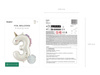 Foil Balloon Number 3 Unicorn Cream Rose Gold 93cm