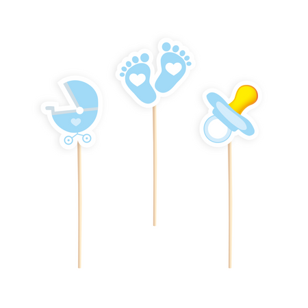 Baby Shower Toppers for a boy 6 pcs