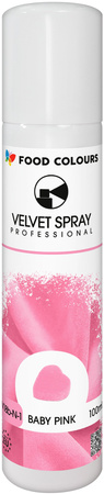 Zamsz w Sprayu Food Colours 100ml Jasnoróżowy - Barwnik Velvet Spray do Tortów i Ciast