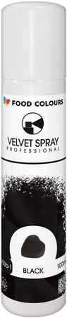 Zamsz w Sprayu 100ml Czarny - Barwnik Spożywczy Velvet Spray do Tortów i Ciast
