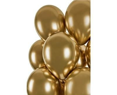 Latexballons Gemar Gold Chrome, 33 cm, 50 Stück