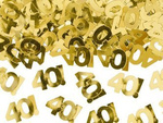 Konfetti metalizowane złote, liczba 40, 15g