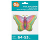 Folienballon Pastell Schmetterling, 64x53 cm