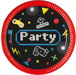 Gaming Party gamer plates, 20 cm, 8 pcs.