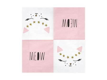 Kotek Meow napkins, 33x33cm (1 op. / 20 pcs)