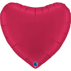 Red Heart Satin Cherry Folienballon 70 cm, Satin Grabo