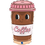Folienballon Kaffeebecher zum Mitnehmen Coffee To Go 61 cm