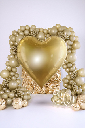 Folienballon Herz Gold 136x129cm