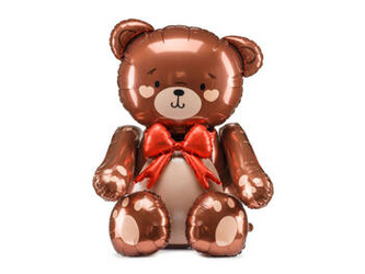 Standing Foil Balloon Bear, 59x88 cm