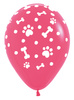 Sempertex Latex Balloons Paw Prints, 30cm, 25pcs