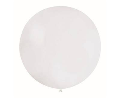 Balloon, white pastel ball 80 cm