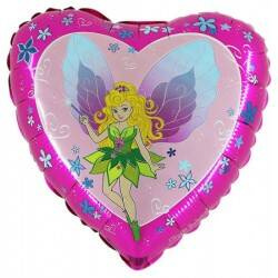 Balon Foliowy Wróżka, Serce, 46 cm, Grabo