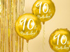 Folienballon, 90. Geburtstag, Gold, 45 cm