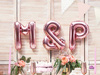 Foil balloon letter ampersand, 35cm, pink gold