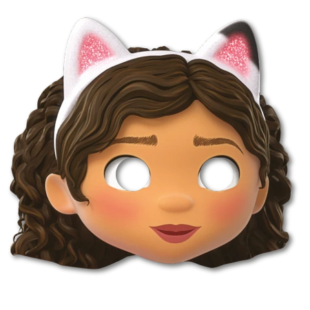 Paper Masks Gabby's Dollhouse, Brown, 6 pcs.