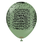 Balony lateksowe Safari Eucalyptus Crocodile, krokodyl, 30 cm, 25 szt.