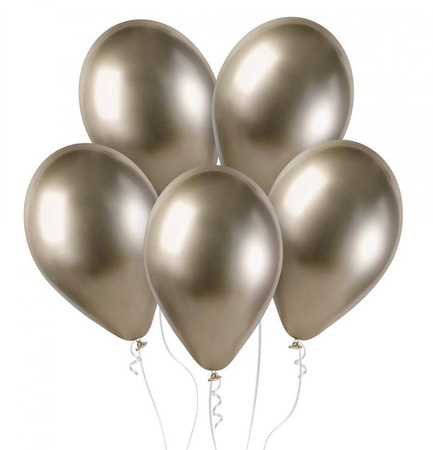 Latex balloons, gold champagne, chrome, Shiny Prosecco, 33 cm, 50 pcs.