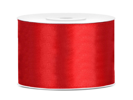 Satin ribbon, red ribbon 50mm / 25m