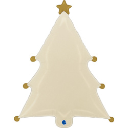 Foil balloon Christmas Tree Cream 69 cm