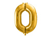 The number 0 Foil balloon, 86cm, gold