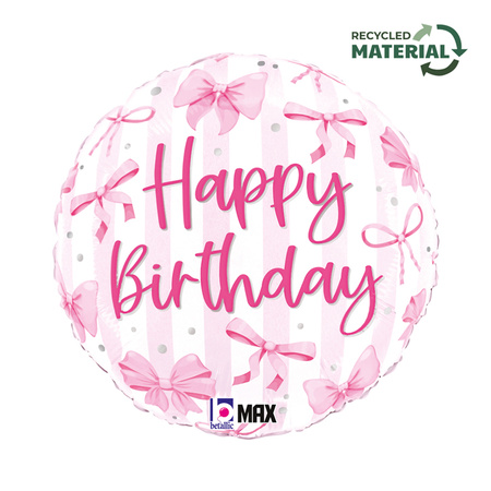 Foil Balloon Pink Bow Pretty Pink Bow Birthday 45 cm