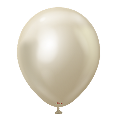 Mirror White GoldKalisan Latex-Ballons, 30 cm, 50 Stück.