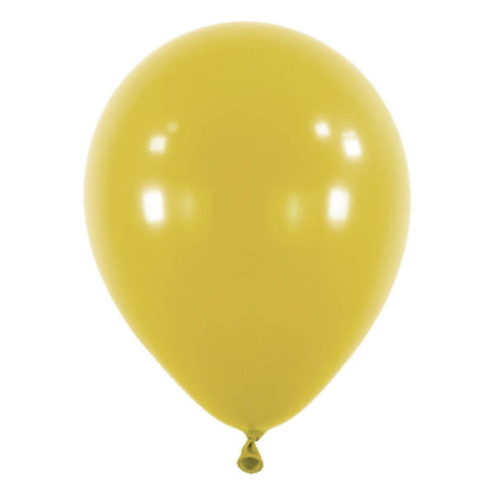 Balony lateksowe Musztardowe, Decorator Fashion Mustard, 12cm, 100 szt.