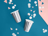 Paper cups, silver 220ml (1 op. / 6 pcs)