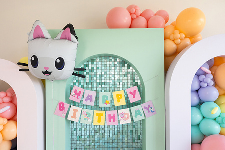 Banner Happy Birthday Gabbys Dollhouse 180 x 15 cm