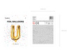 Foil balloon letter u 35cm, gold